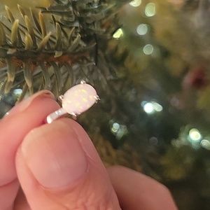 Oval October birthstone Pendant 925 Sterling silver